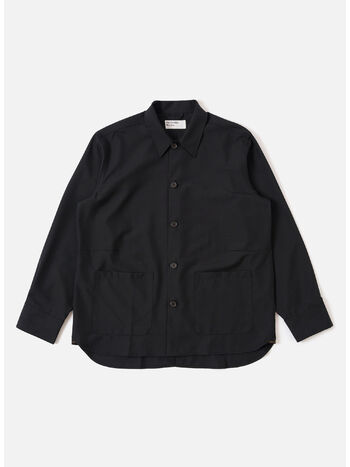 CAMICIA TROPICAL SUITING TRAVAIL, BLACK, small