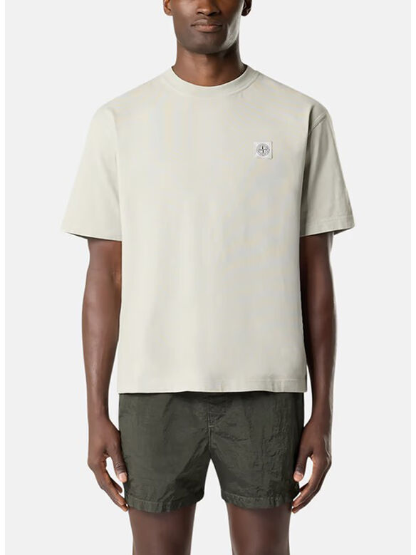 T-SHIRT COMBED ORGANIC COTTON JERSEY, V0093 IVORY, medium