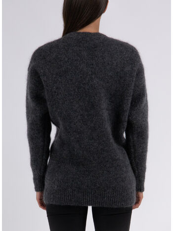 JUMPER IN MAGLIA MOHAIR, 8034 GREY, small
