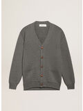 CARDIGAN JOURNEY CON LOGO SUL RETRO, 60304 DARK GREY MELANGE, thumb