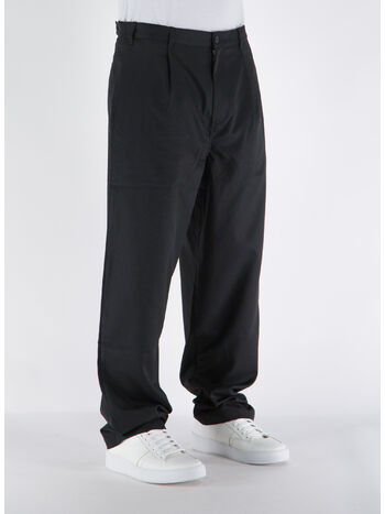 PANTALONE VOLUME PLEATED TROUSER, BLAC BLACK, small