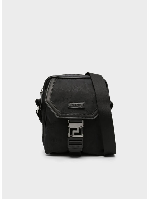 BORSA A TRACOLLA JACQUARD NEO NYLON, 1B00E BLACK, medium