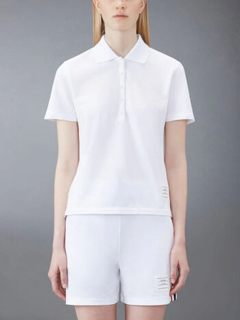 POLO A MANICHE CORTE, 100 WHITE, small