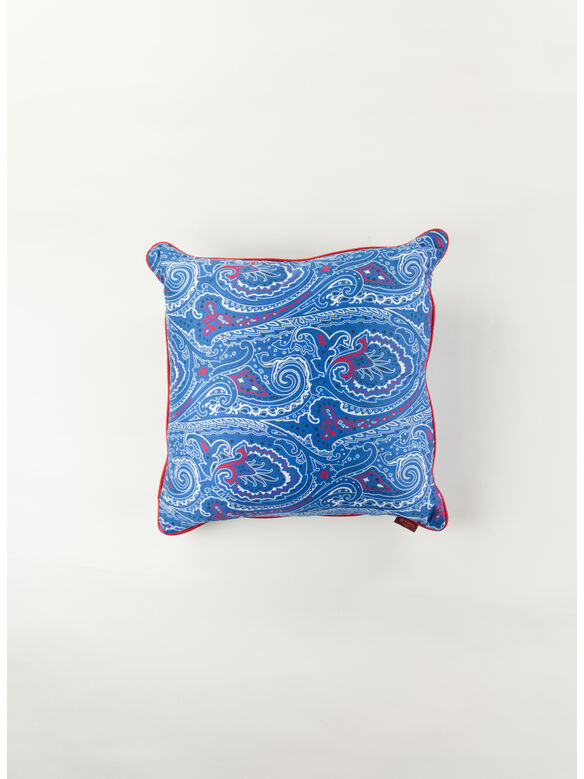 CUSCINO CON FANTASIA PAISLEY, 200 BLU, medium