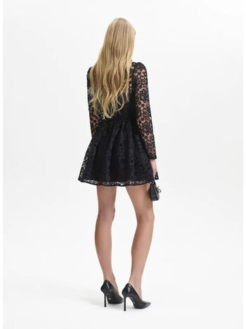 ABITO CORTO IN PIZZO, BLACK, small