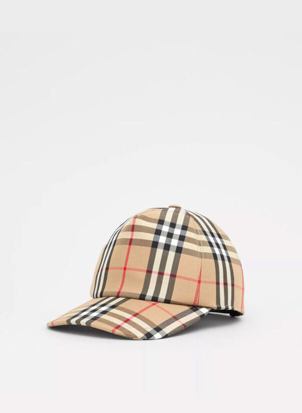BURBERRY CAPPELLO TRUCKER CON MOTIVO VINTAGE CHECK LOGO Uomo | Susi