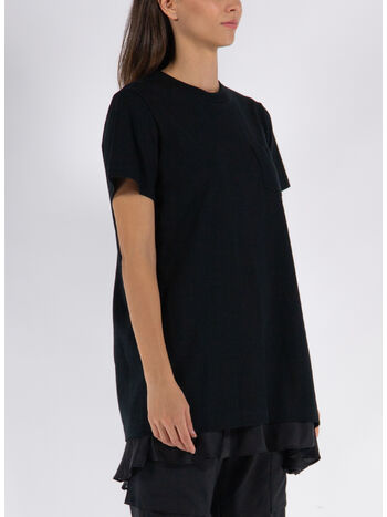 ABITO SATIN MIX COTTON JERSEY, 001 BLACK, small