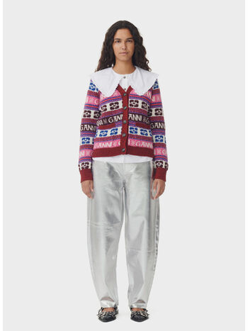 CARDIGAN CON LOGO, 999 MULTICOLOR, small