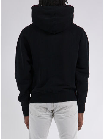 FELPA CON CAPPUCCIO AMI DE COEUR, 001 WOOL TRICOTINE BLACK, small