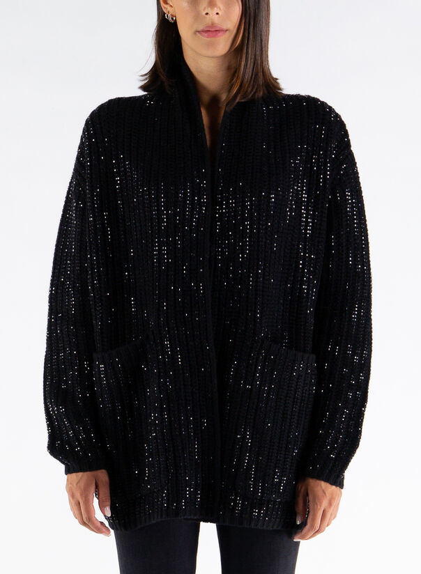 CARDIGAN DIAMOND, BLACK, large