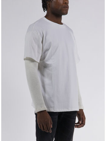T-SHIRT WAFFLE, 0377 WHITE, small