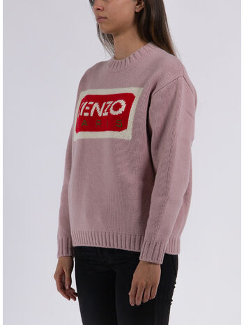 MAGLIONE PARIS LOGO, 34 FADED PINK, small