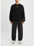 FELPA KELVIN CREWNECK, P289 BLACK+44SOLIDNEONPRINT	, thumb