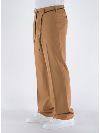 PANTALONE CHINO IN LANA CON COULISSE, 00M20, small