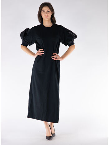 ABITO NYLON TWILL X COTTON JERSEY, 001 BLACK, small