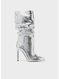 STIVALE CON TACCO STILETTO SLOUCHY BOOT, SILVER, thumb