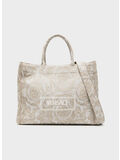 BORSA TOTE EMBROIDERY JACQUARD BAROCCO, 2KF4V BEIGE, thumb