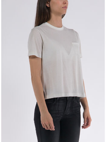 T-SHIRT SHORT SLEEVE POCKET TEE, 113 NATURAL WHITE, small