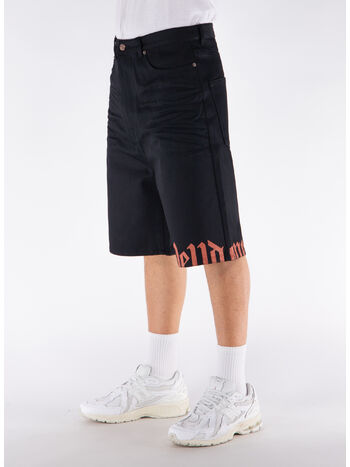 SHORTS GREIGE DENIM, BLACK, small
