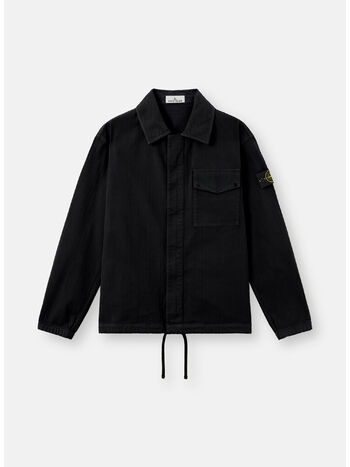 CAMICIA COTTON HERRINGBONE, V0029 BLACK, small