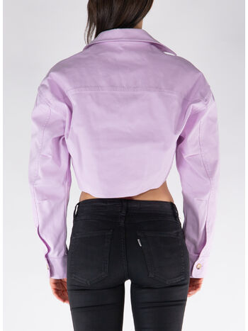 CAMICIA CARGO CROPPED TWIST-FRONT, 3600 LILAC, small