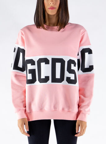 FELPA BAND LOGO CREWNECK, PINK, small