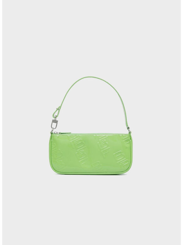 BORSA RACHEL FRESH GREEN EMBOSSED PATENT LEATHER, FRG FRESH GREEN, medium