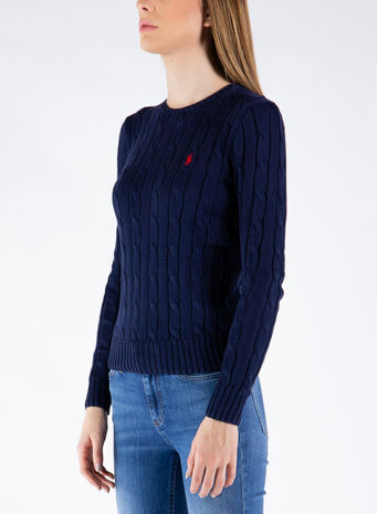 MAGLIONE A TRECCE, 007HUNTERNAVY, small