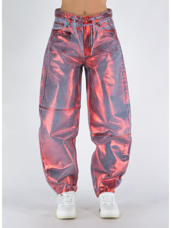 JEANS FOIL DENIM, 847 RED ALERT, medium