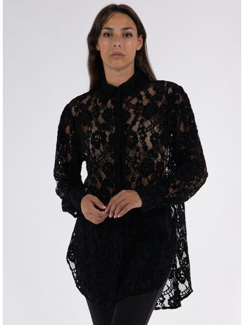 CAMICIA THE UP LACE, BLACK, small