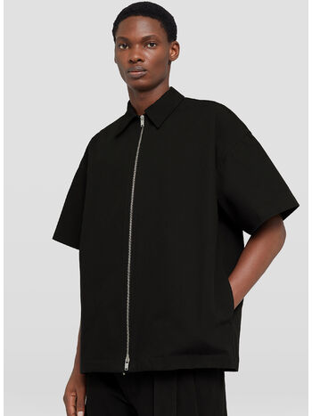CAMICIA A MANICHE CORTE CON ZIP, 001, small
