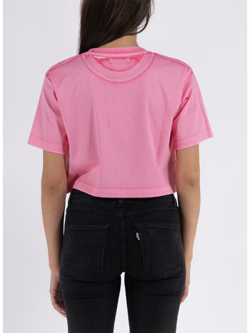 T-SHIRT OVERPRINTED CROPPED, 504 PEONY PINK, small
