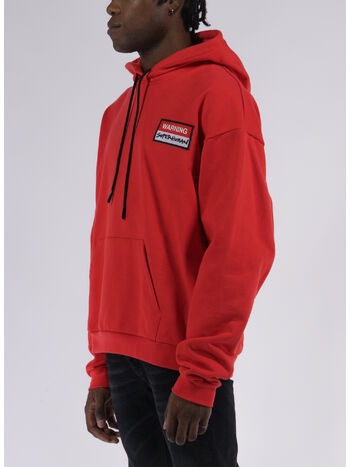 FELPA SUPER HUMAN CON CAPPUCCIO, 1801 INFRARED, small