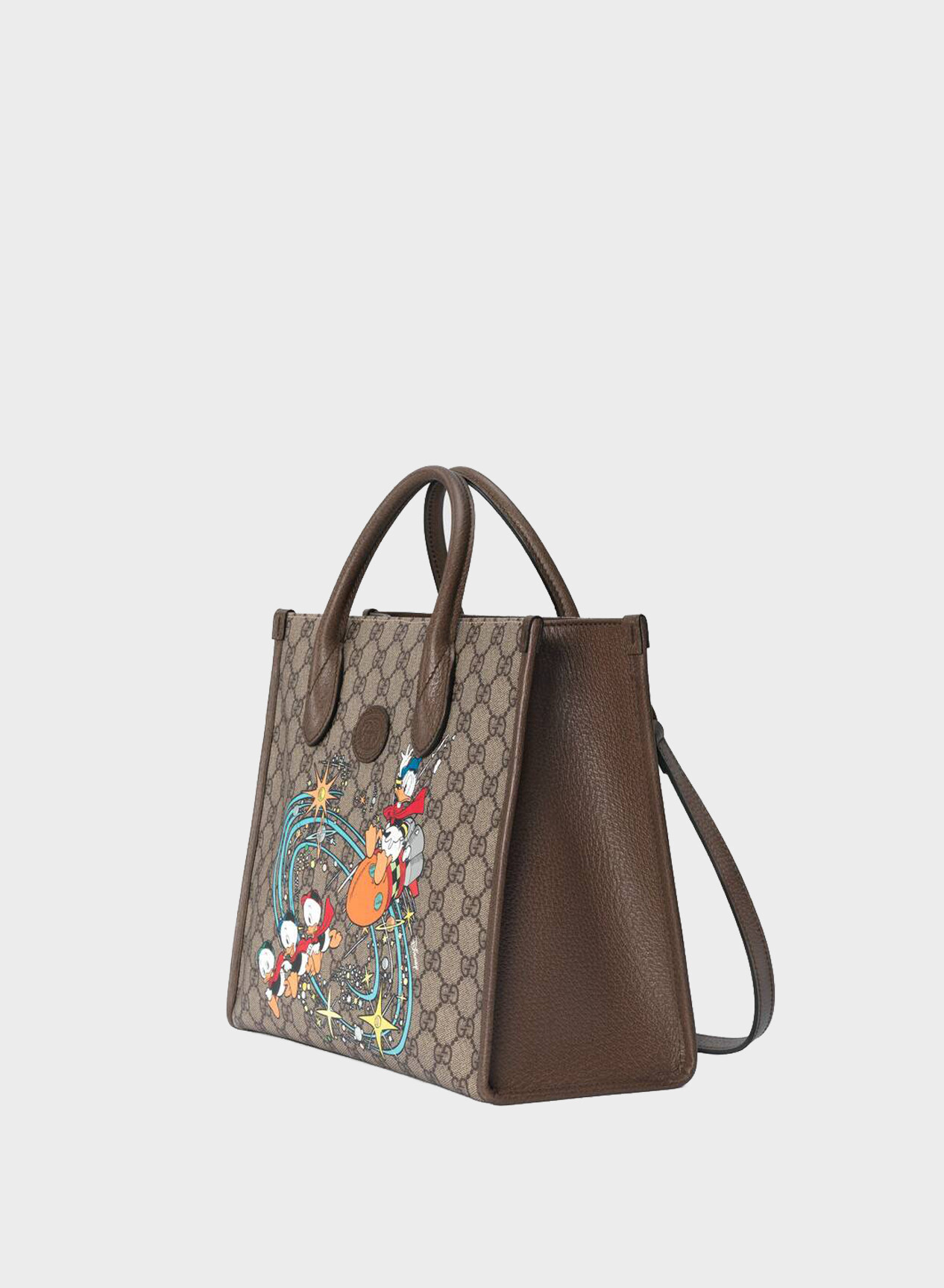 GUCCI BORSA SHOPPING DONALD DUCK Marrone Multicolor Donna Susi
