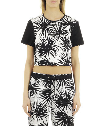 CAMICIA CORTA M/C CROPPED PRTD S/S 15, 001BLACK, small