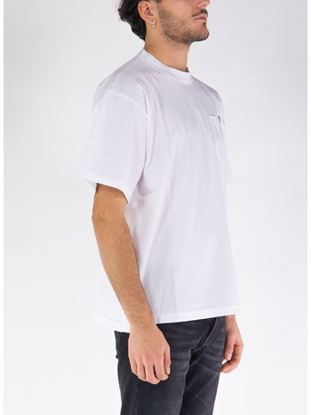 T-SHIRT GIROCOLLO, 101 WHITE, small