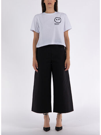 T-SHIRT CROPPED, WHITE, small