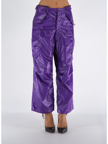 PANTALONE SATIN CARGO, 3 VIOLA, small