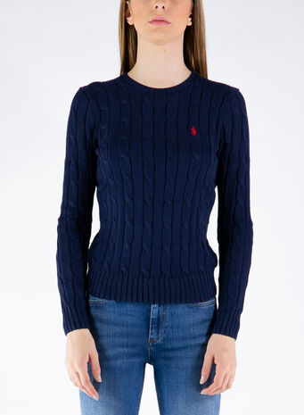 MAGLIONE A TRECCE, 007HUNTERNAVY, small