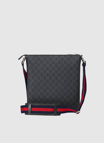 BORSA A TRACOLLA IN TESSUTO GG SUPREME, 1095, small