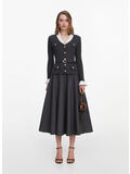 ABITO KNIT TWILL MIDI, GREY, thumb