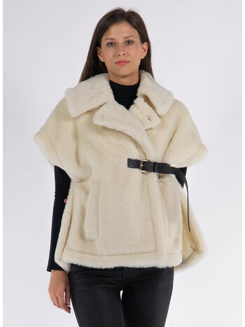 GILET IN TESSUTO TEDDY, 001, small