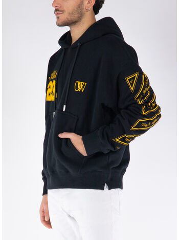 FELPA HOODIE OW 23 SKATE, 1022 BLACK GOLD FUSION, small