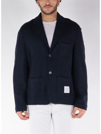 GIACCA IN WOOL MILANO, 415 NAVY, small