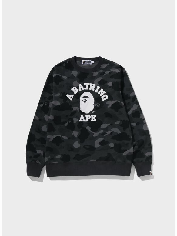 FELPA COLLEGE CREWNECK, BLACK, medium