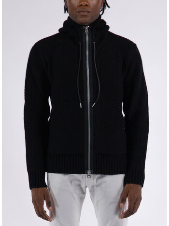 MAGLIONE KNIT BLOUSON, 001 BLACK, small