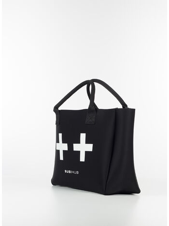BORSA TOTE I'M THE HUB, BLACKWHITE, small