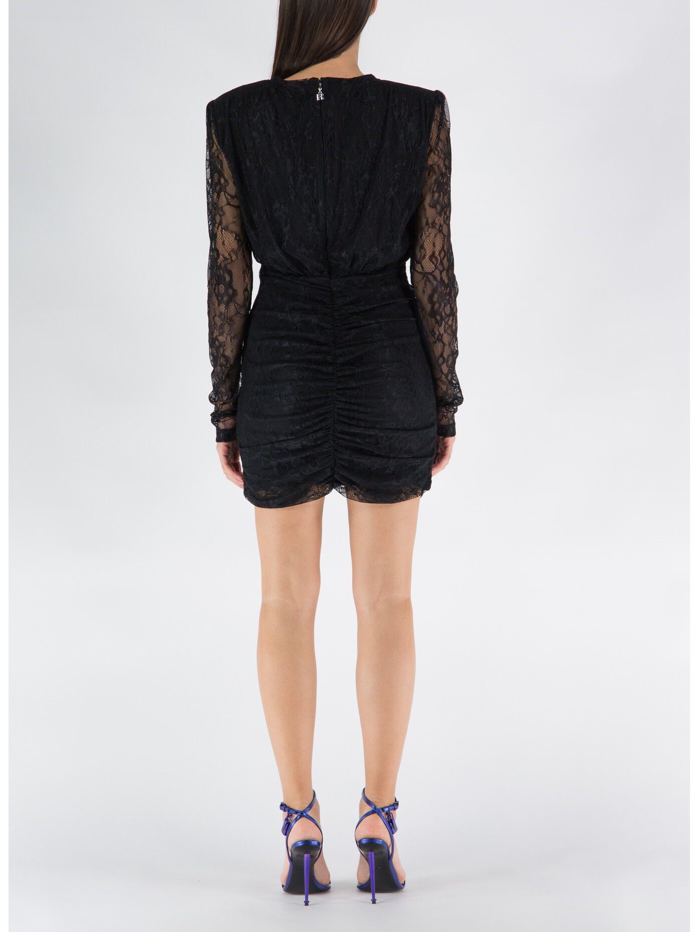 Rotate ruched jacquard mini dress hotsell