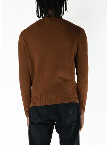 MAGLIONE GIROCOLLO AAPPIO, 80 MARRONE, small