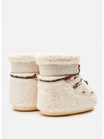 STIVALE ICON LOW FAUX-FUR BEADS, CREAM, small